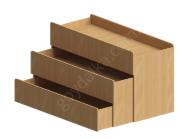 Ліжко для дитячого садку ТМ Гойдалка триярусне висувне телескопічне (600*1500мм) ДСП